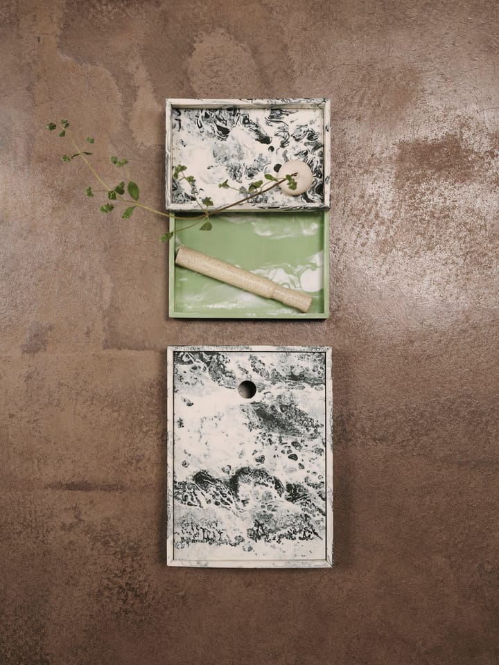 Mist Aufbewahrungsbox 15x20 cm, Emerald-off white Ferm Living