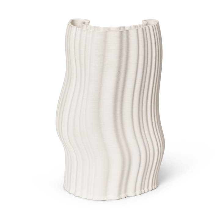 Moire Vase 19 x 30cm - Off-white - ferm LIVING