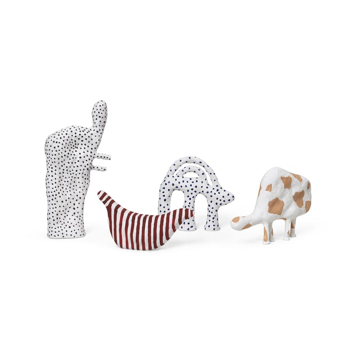Mumbo Skulptur 14,5 x 18,5cm, White-blue Ferm Living