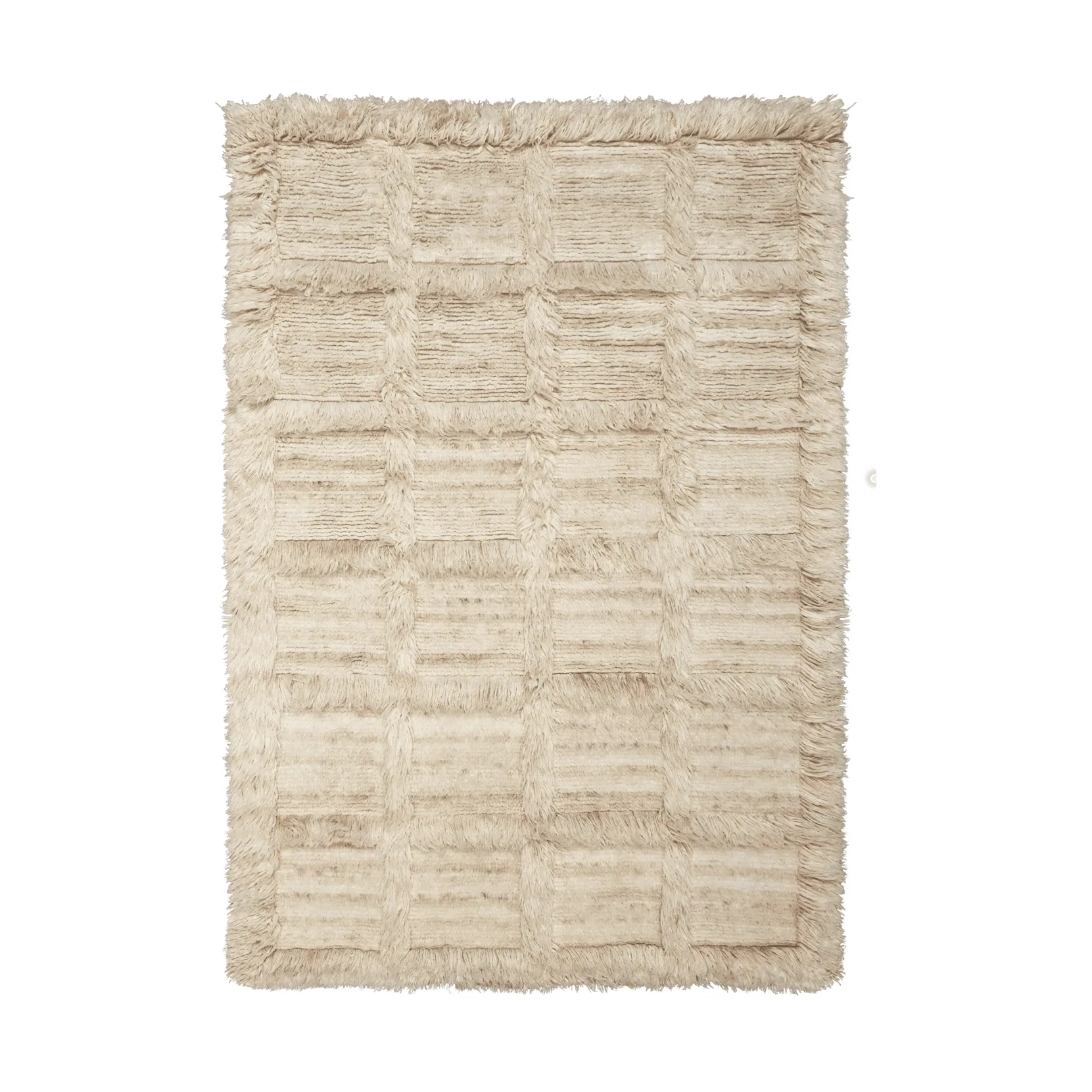 Norte Gitterteppich, Natur, 160x235 cm Ferm Living