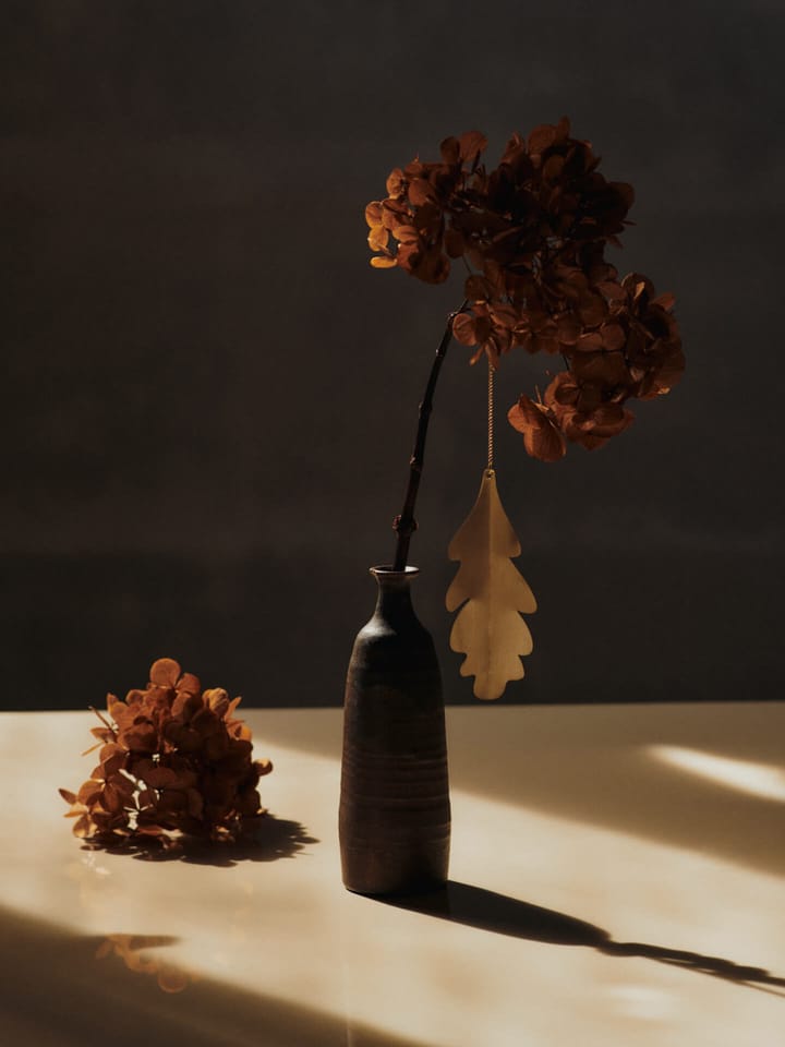 Oak leaf Dekorationsanhänger 13,5 cm 4er-Pack, Brass Ferm Living