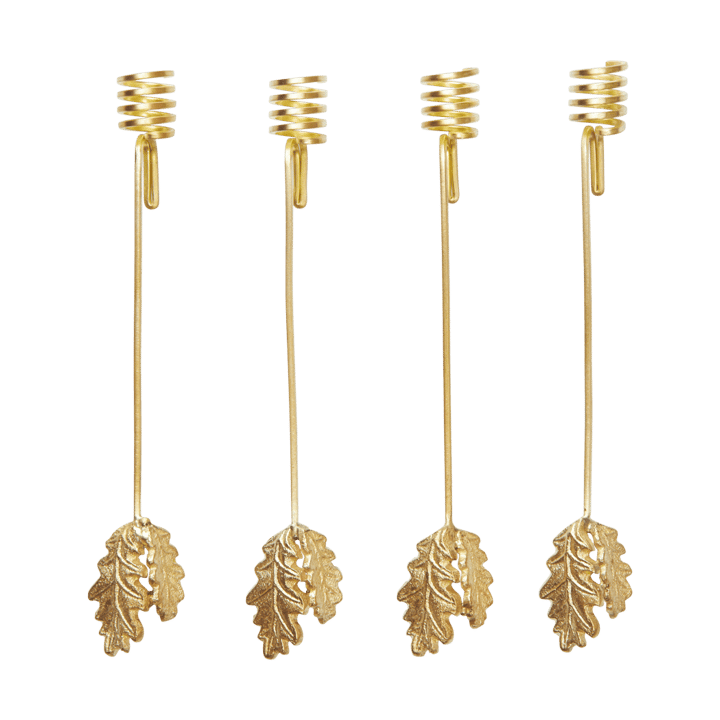 Oak leaf  Weihnachtsbaum Kerzenhalter 4er-Set - Brass - Ferm Living