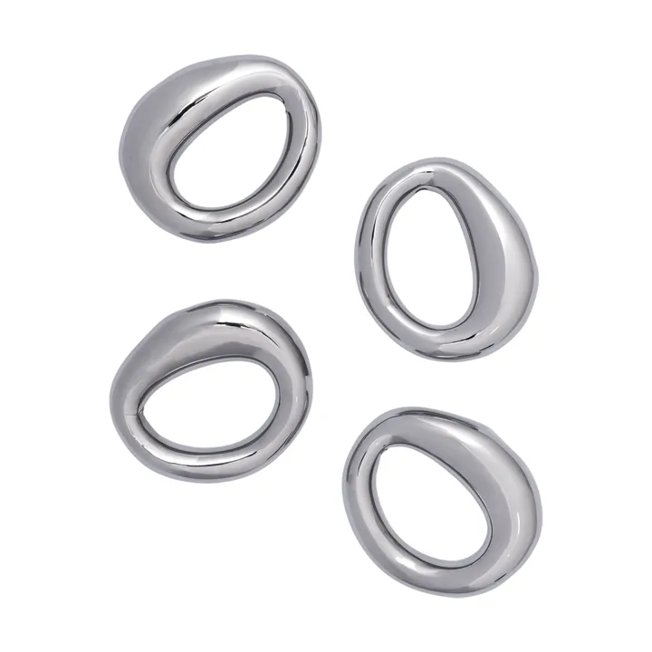 Orrith Serviettenring 4er Pack - Silber - Ferm Living