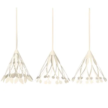 Paper tassels Weihnachtsanhänger Ø10cm 3er Pack - Off-white - Ferm Living
