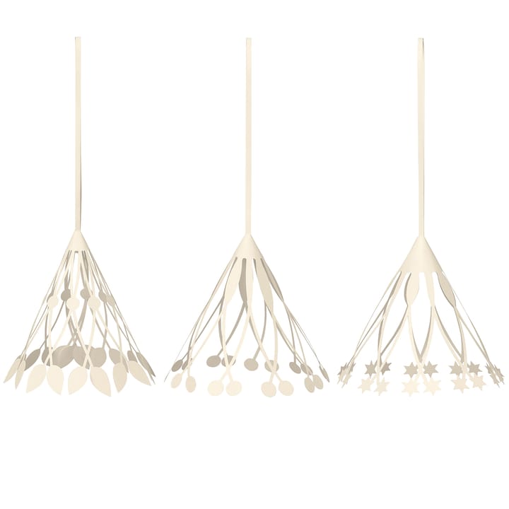 Paper tassels Weihnachtsanhänger Ø10cm 3er Pack - Off-white - Ferm LIVING