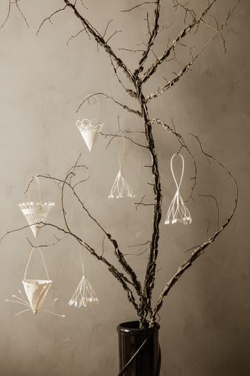 Paper tassels Weihnachtsanhänger Ø10cm 3er Pack - Off-white - Ferm Living