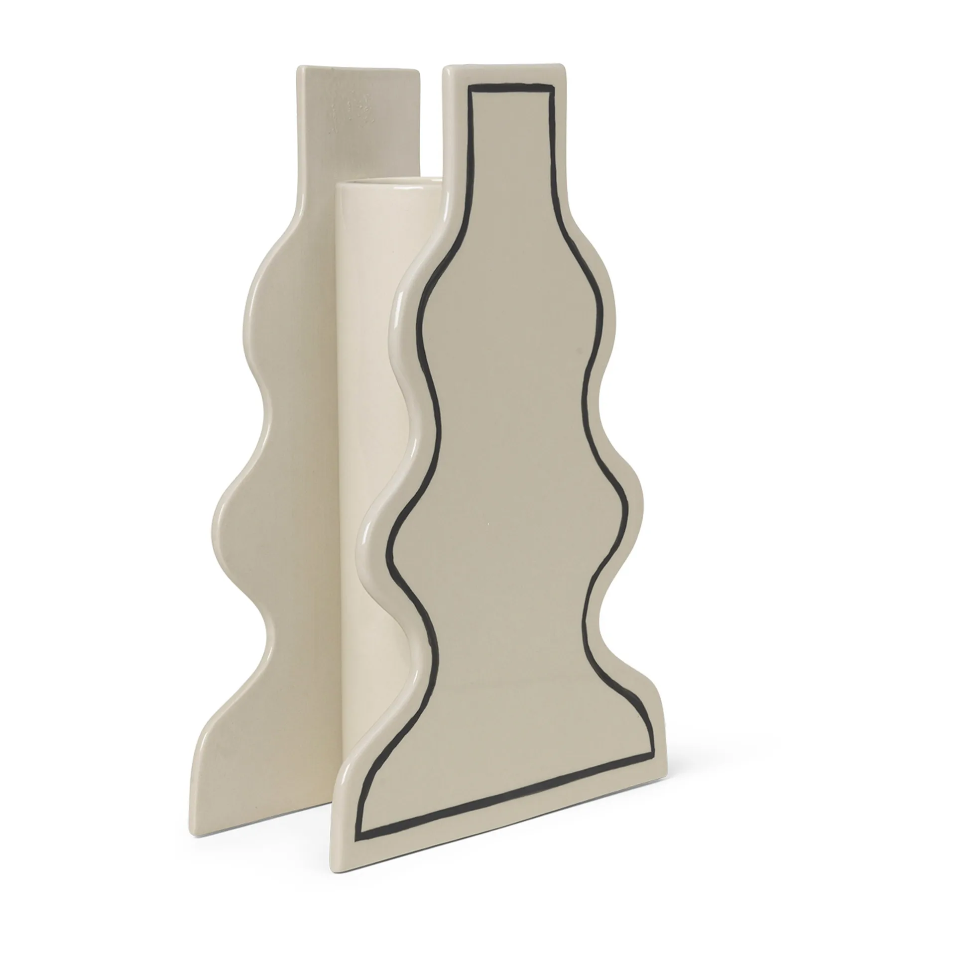 Paste Vase curvy 36cm, Off-white Ferm Living