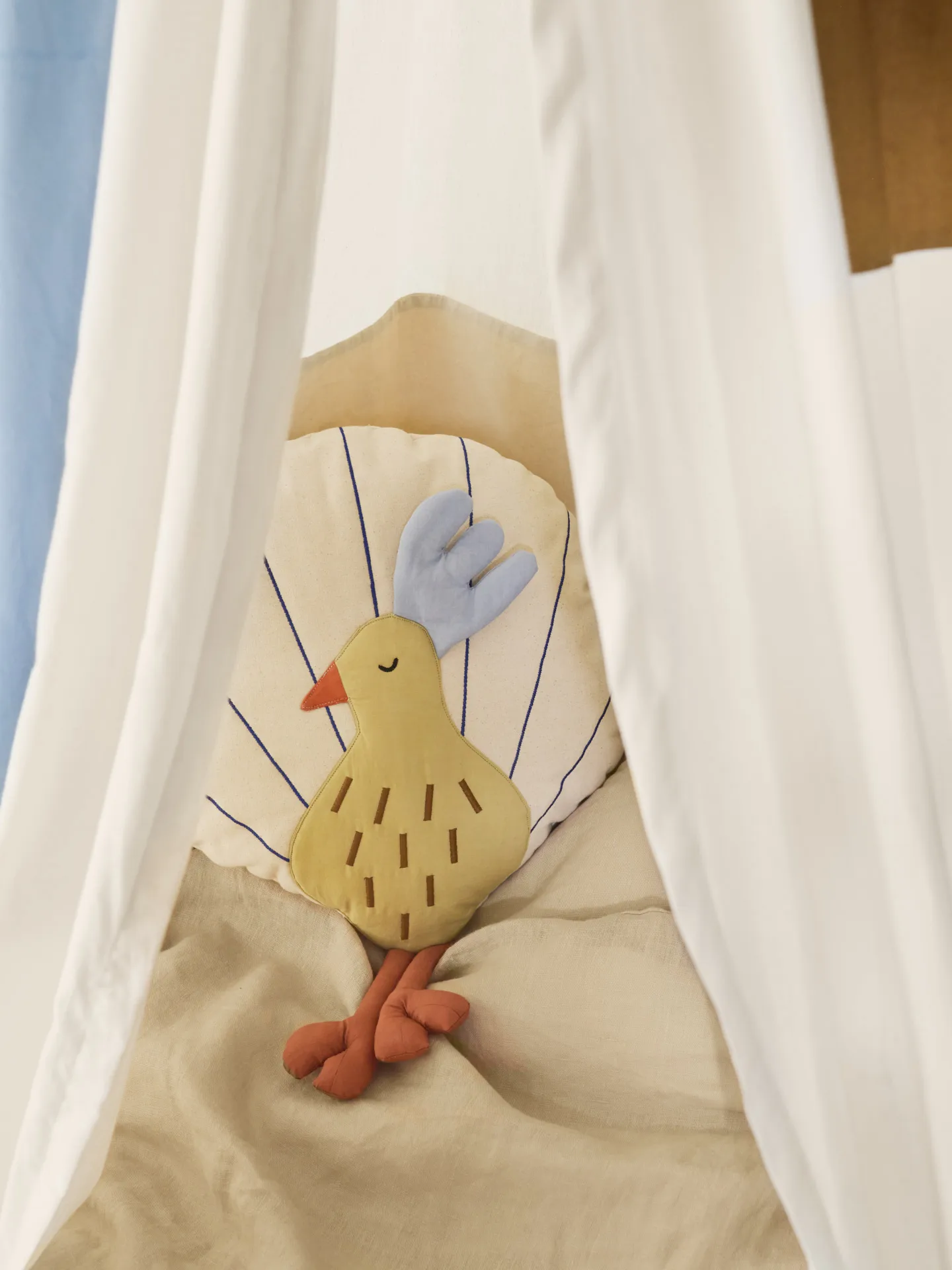 Peacock Kissen, Silver Fern-undyed Ferm Living