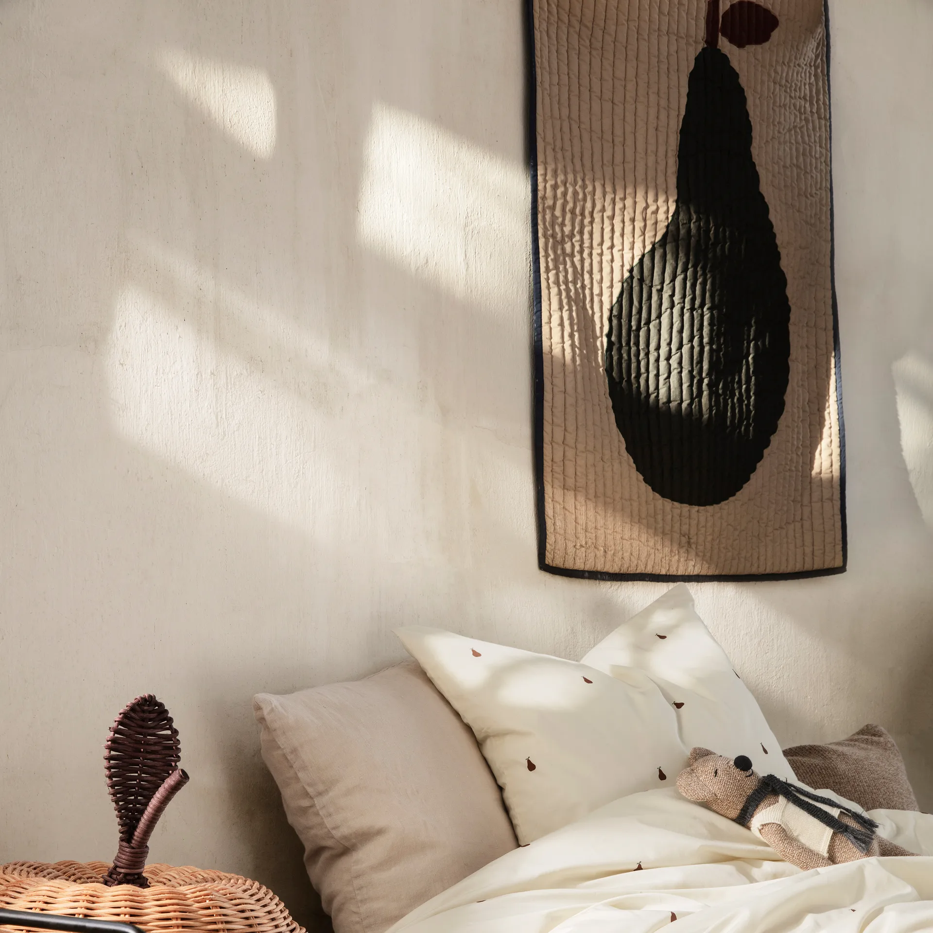 Pear Decke 80 x 110cm, Sand-dunkelgrün Ferm Living