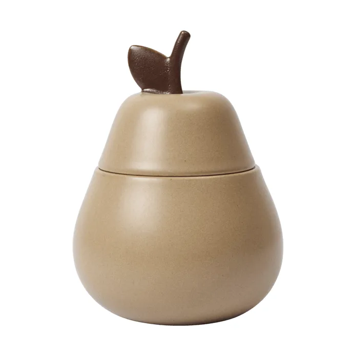 Pear Keramikschale mit Deckel - Kaschmir - Ferm Living