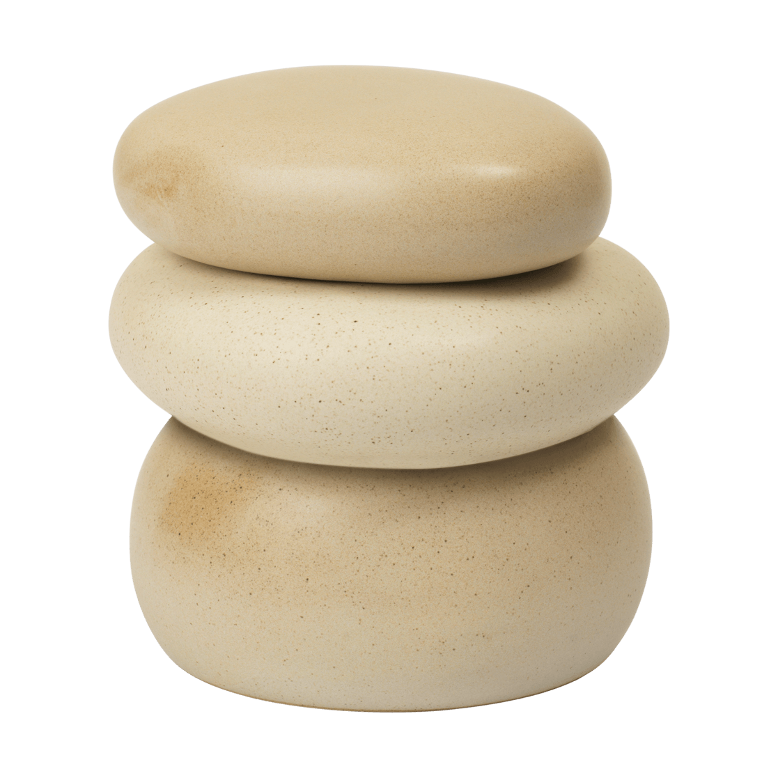 Ferm Living Pebble Schatel large Sand/Cream | Skandinavisches Design | Aufbewahrungsboxen | Beige