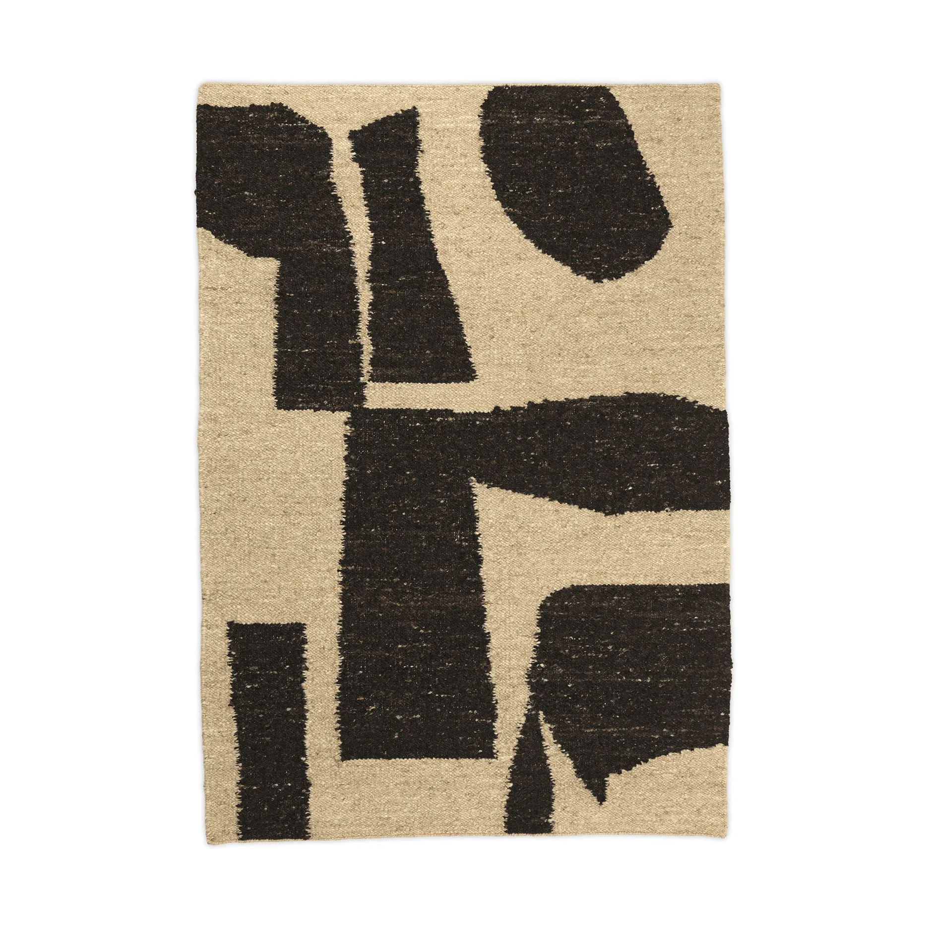 Piece Wollteppich, Off-white-Coffee, 140x200 cm Ferm Living