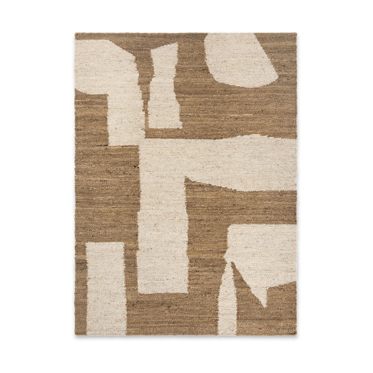 Piece Wollteppich, Off-white-Toffee, 140x200 cm Ferm Living