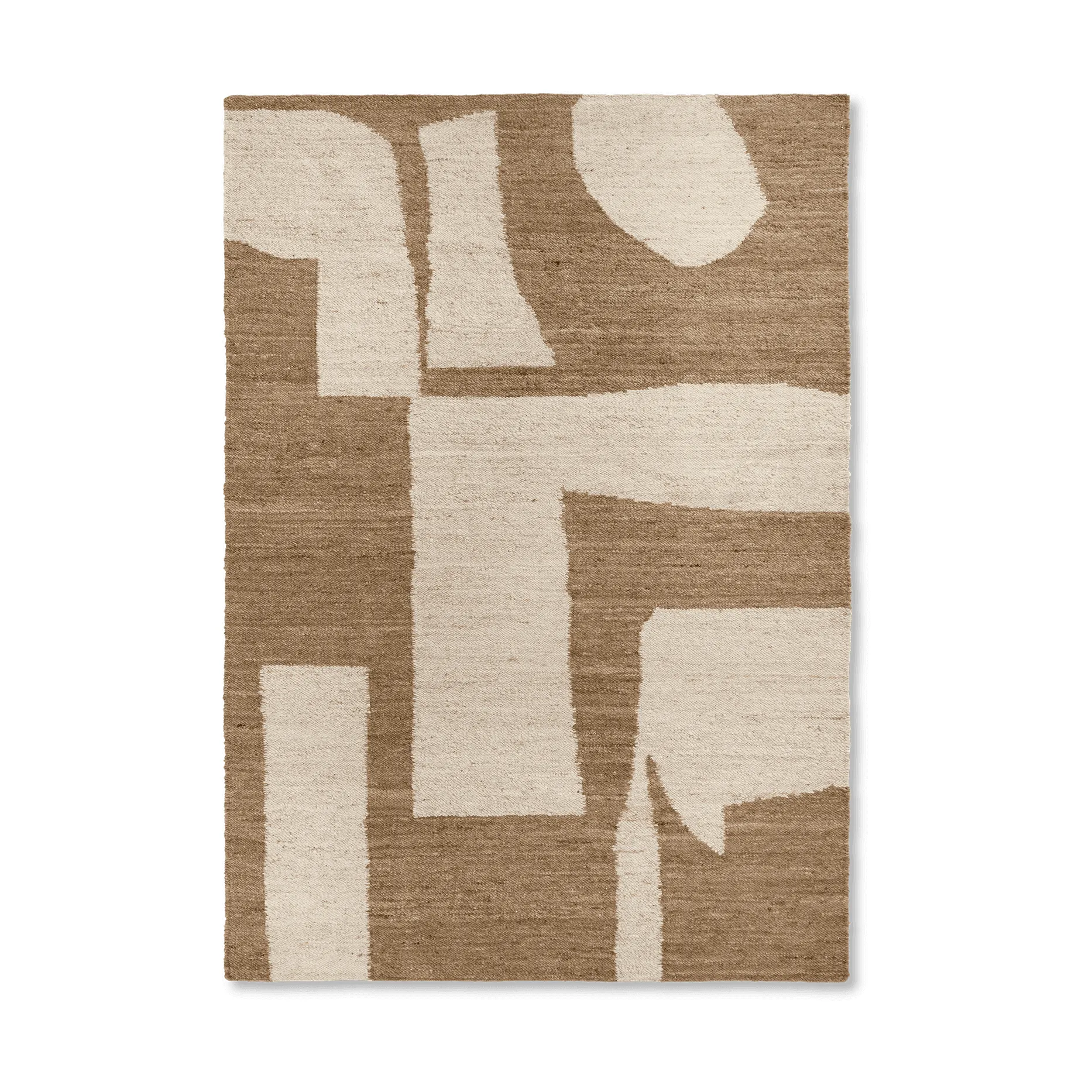 Piece Wollteppich, Off-white-Toffee, 200x300 cm Ferm Living