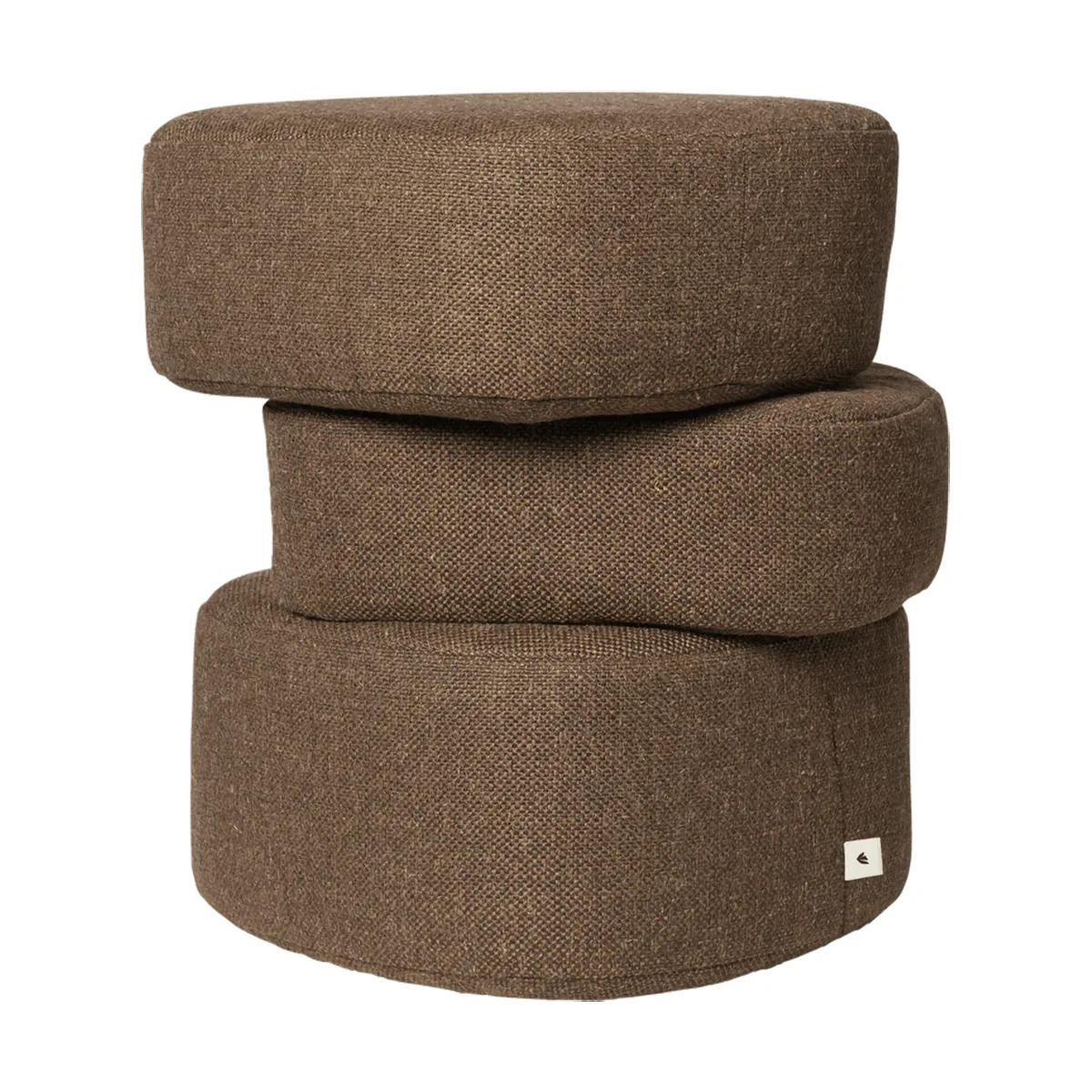 Plyo Stapel-Pouf, Dark brown Ferm Living