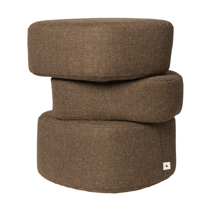 Plyo Stapel-Pouf - Dark brown - Ferm Living