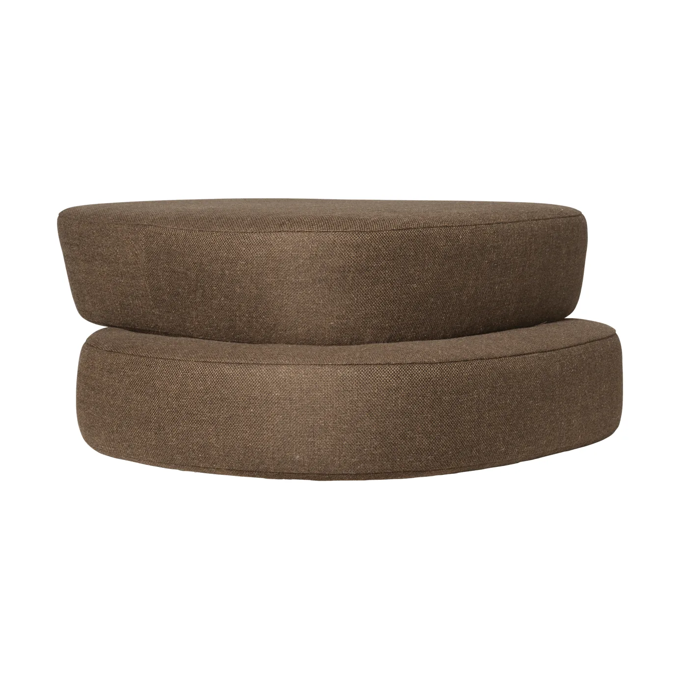 Plyo staple Pouf, Dark brown Ferm Living