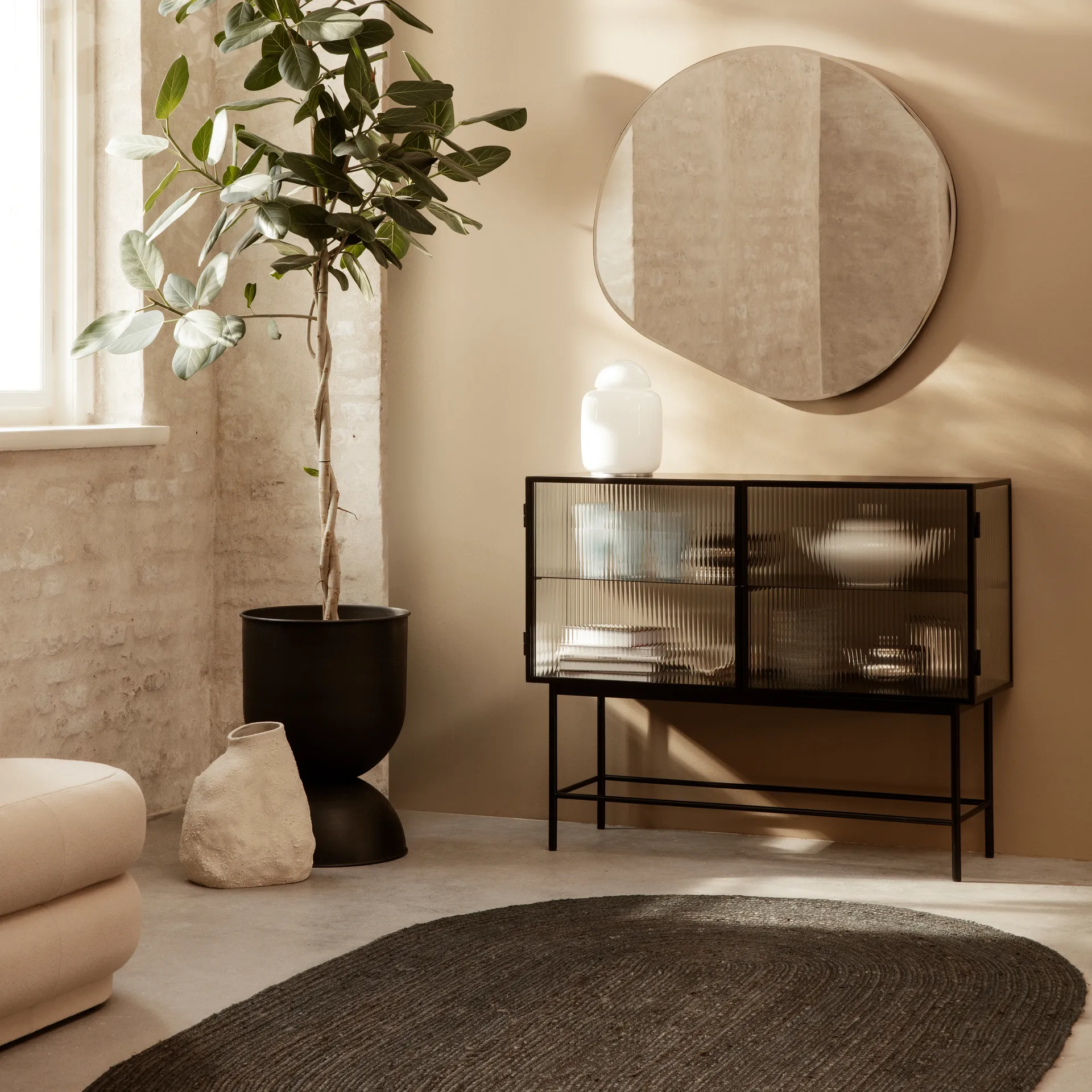 Pond Spiegel extra large, Brass Ferm Living