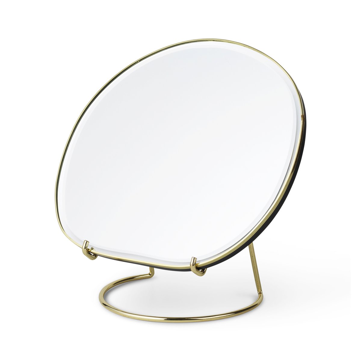 Ferm Living Pond Tischspiegel Messing | Skandinavisches Design | Schminkspiegel | Goldfarben