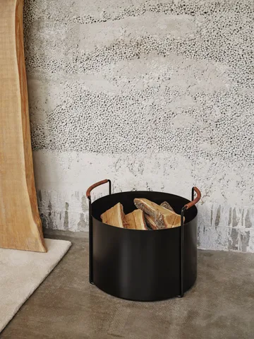 Port Feuerholzkorb, 42x40x32,4 cm - Black - Ferm Living