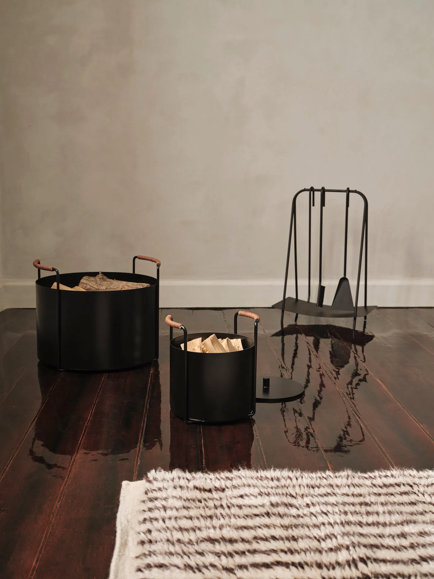 Port Feuerholzkorb, Black Ferm Living