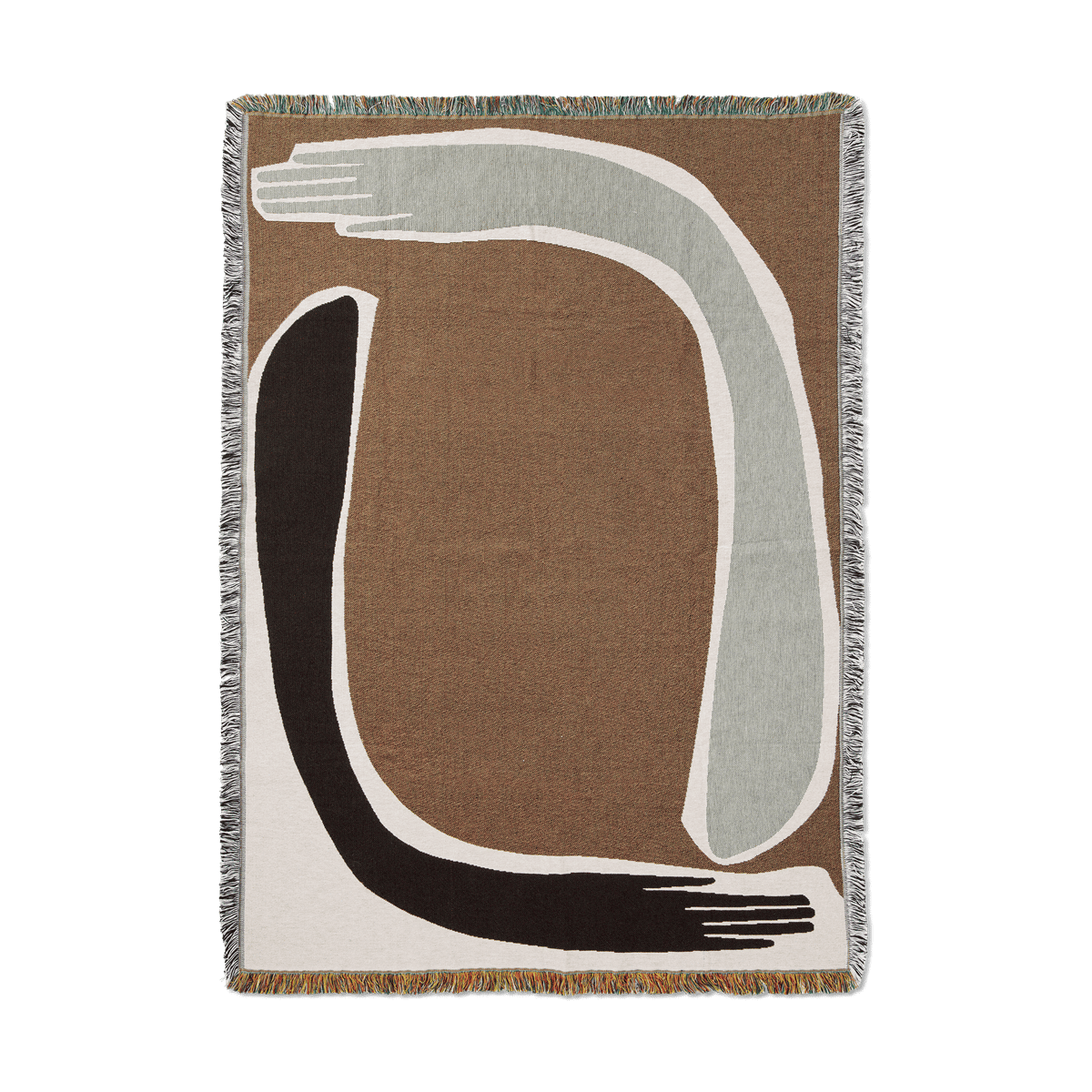 Ferm Living Pose Tapestry Decke 120x170 cm Coffee