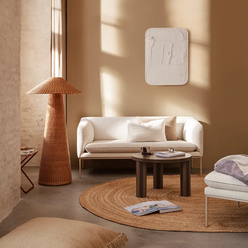 Post Beistelltisch, Oak smoked, small, lines Ferm Living