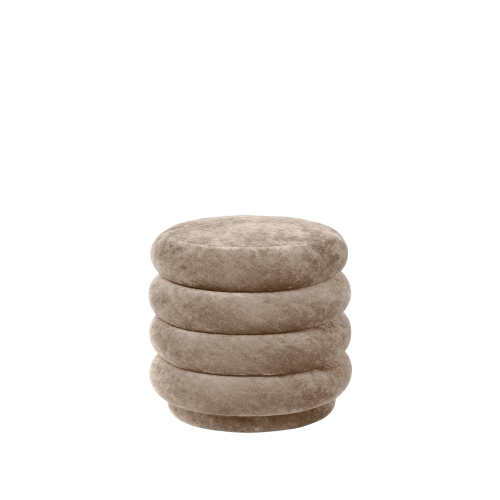 Ferm Living Pouf Round Pouf Stoff faded velvet 26 beige