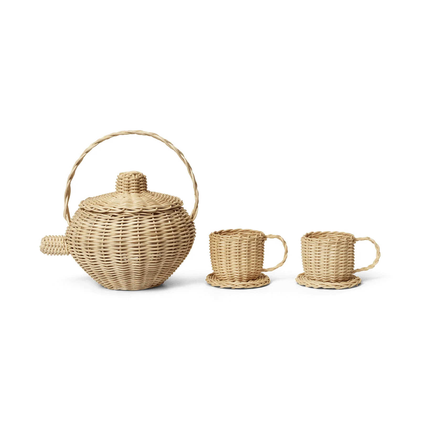 Rattan Teeservice 3 Teile, Natural Ferm Living