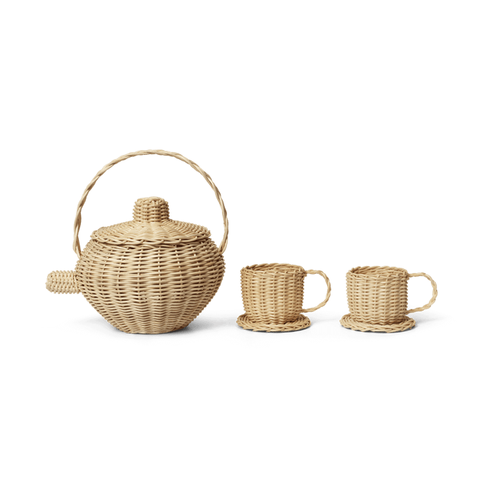 Rattan Teeservice 3 Teile - Natural - ferm LIVING