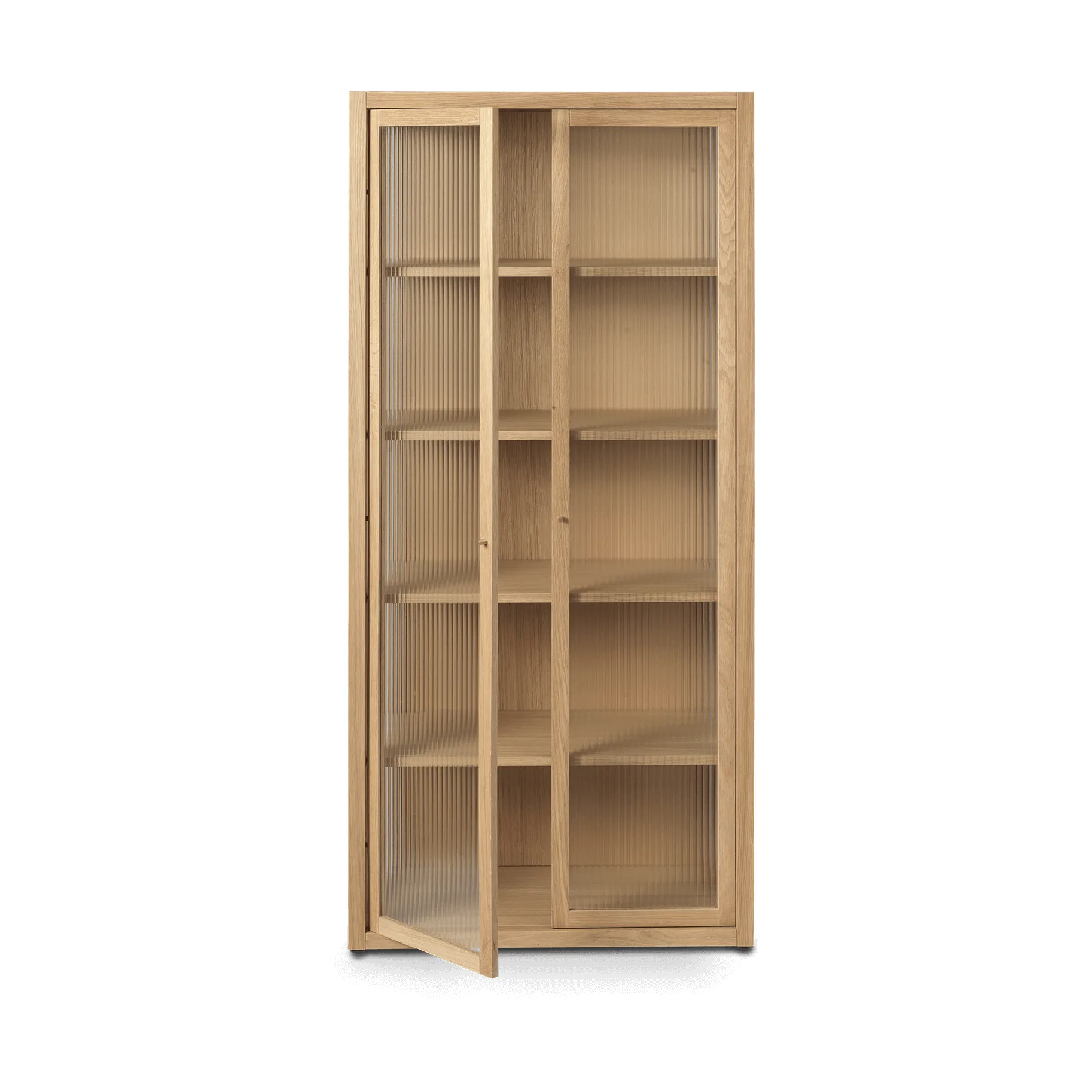 Reed Vitrinenschrank 70x155 cm, Natural oak Ferm Living