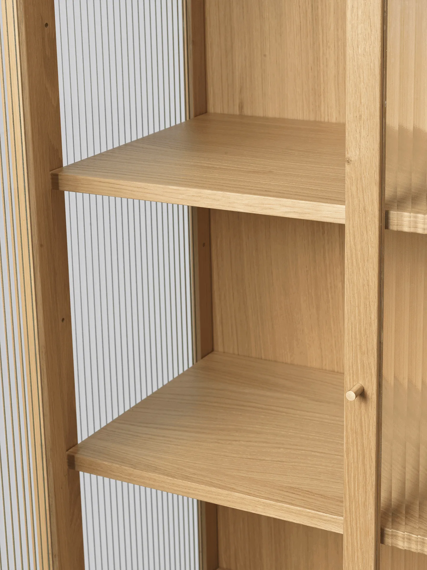 Reed Vitrinenschrank 70x155 cm, Natural oak Ferm Living
