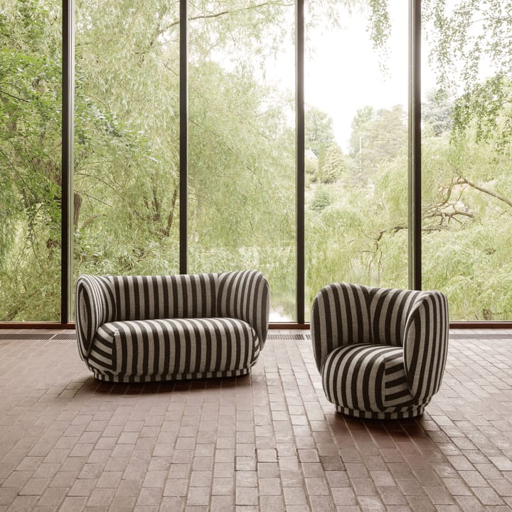 Rico 2-Sitzer Sofa, Louisiana sand black Ferm Living
