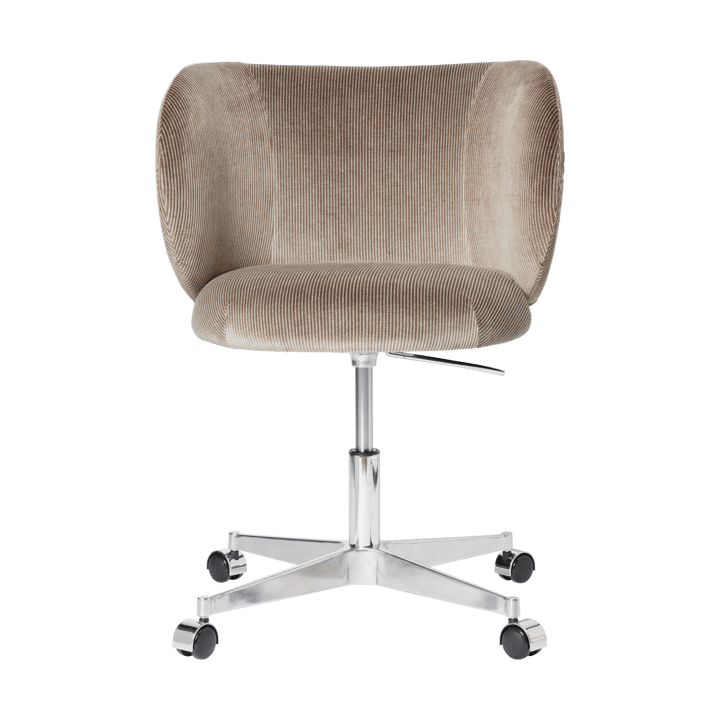 Rico dining chair auf Rädern Devoré Velvet - Flint Grey - Ferm Living