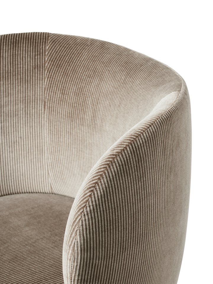 Rico dining chair auf Rädern Devoré Velvet, Flint Grey Ferm Living