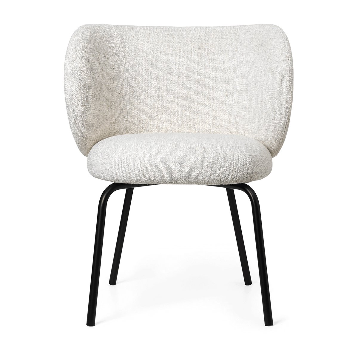 Ferm Living Rico dining chair bouclé Off-white-black