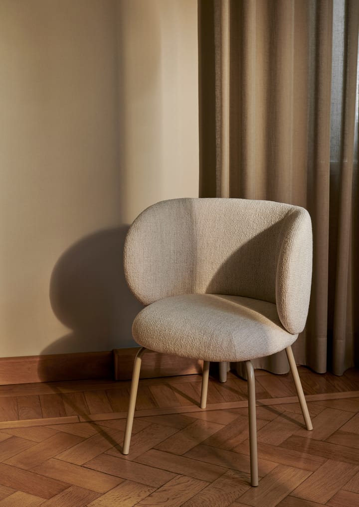 Rico dining chair bouclé - Off-white-cashmere - ferm LIVING