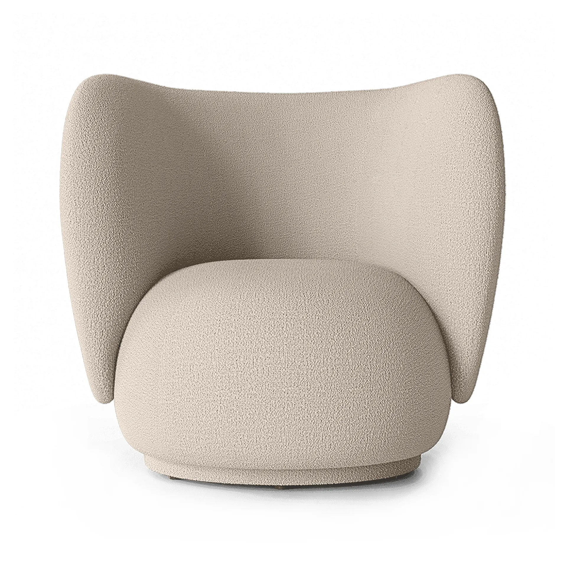 Rico lounge chair bouclé, Wool bouclé natural Ferm Living