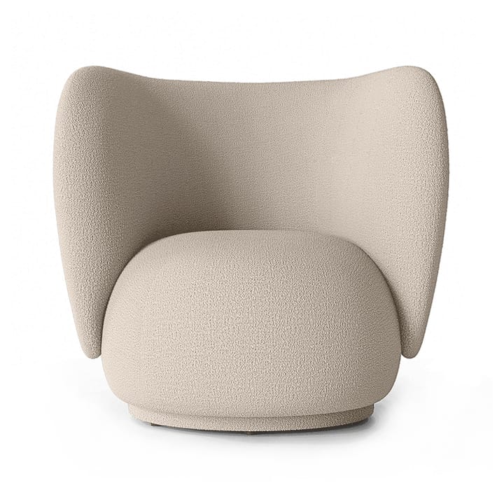 Rico lounge chair bouclé - Wool bouclé natural - Ferm LIVING