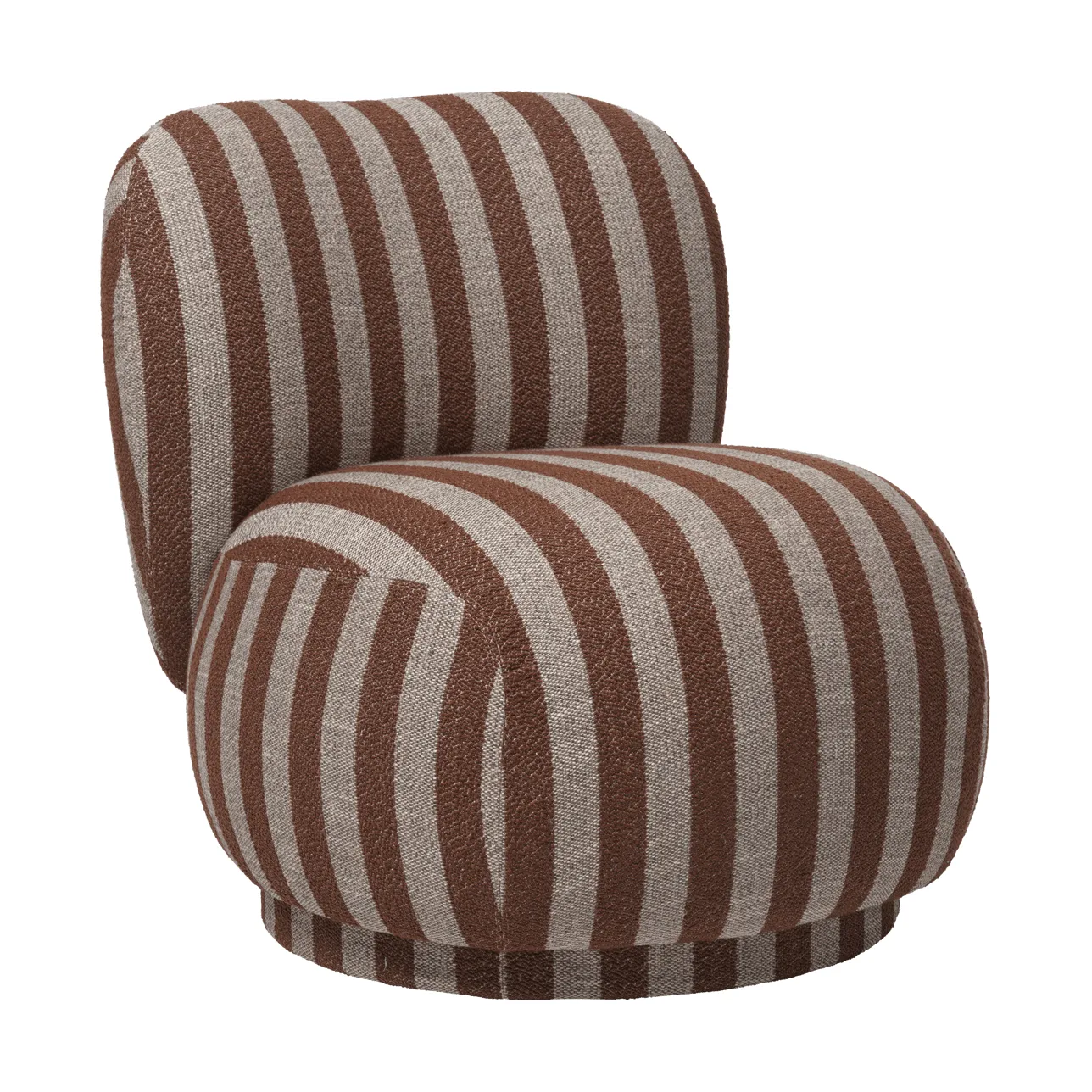 Rico Lounge Chair Piccolo Sessel, Louisiana, Sand-chocolate Ferm Living
