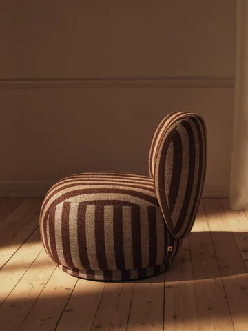 Rico Lounge Chair Piccolo Sessel - Louisiana, Sand-chocolate - Ferm Living