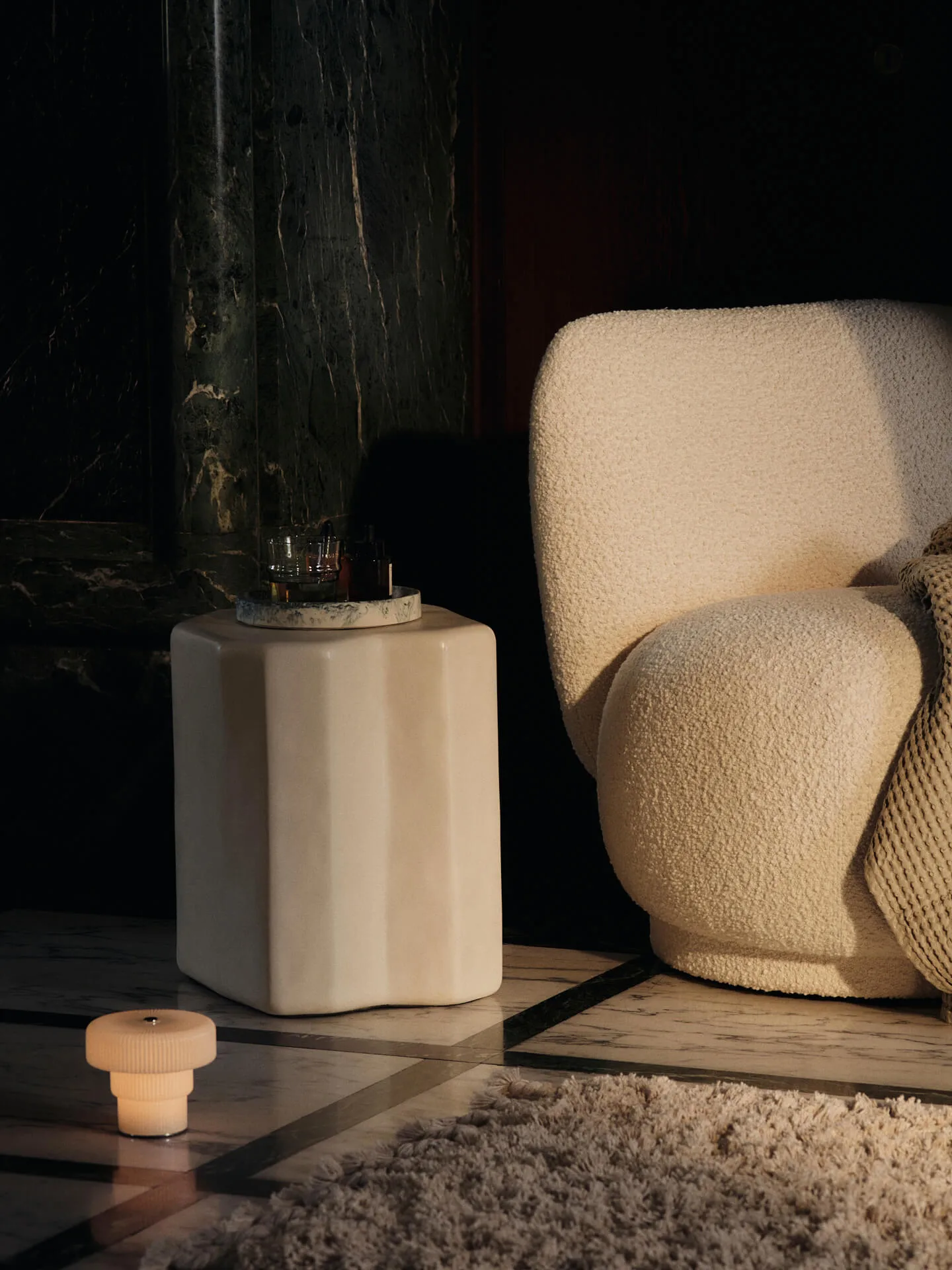 Rico Lounge Chair Piccolo Sessel, Nordic Bouclé-Off-white Ferm Living