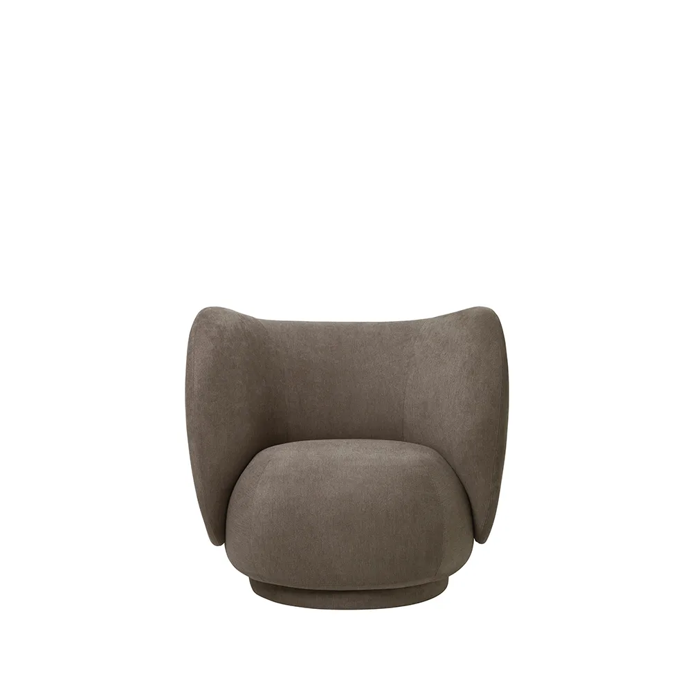 Rico lounge chair Sessel, Brown, brushed Ferm Living