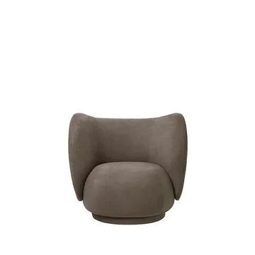 Rico lounge chair Sessel - Brown, brushed - Ferm Living