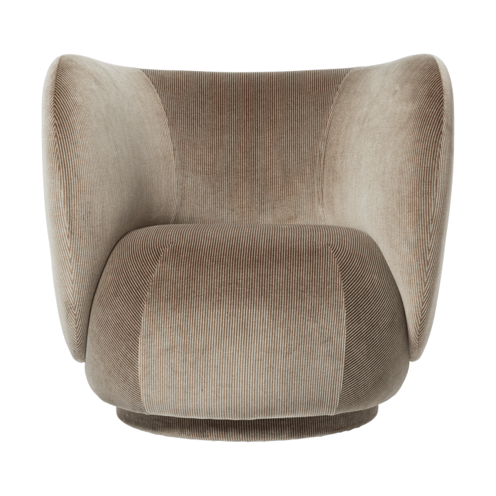 Rico lounge chair Sessel - Devoré velvet-Flint grey - Ferm Living