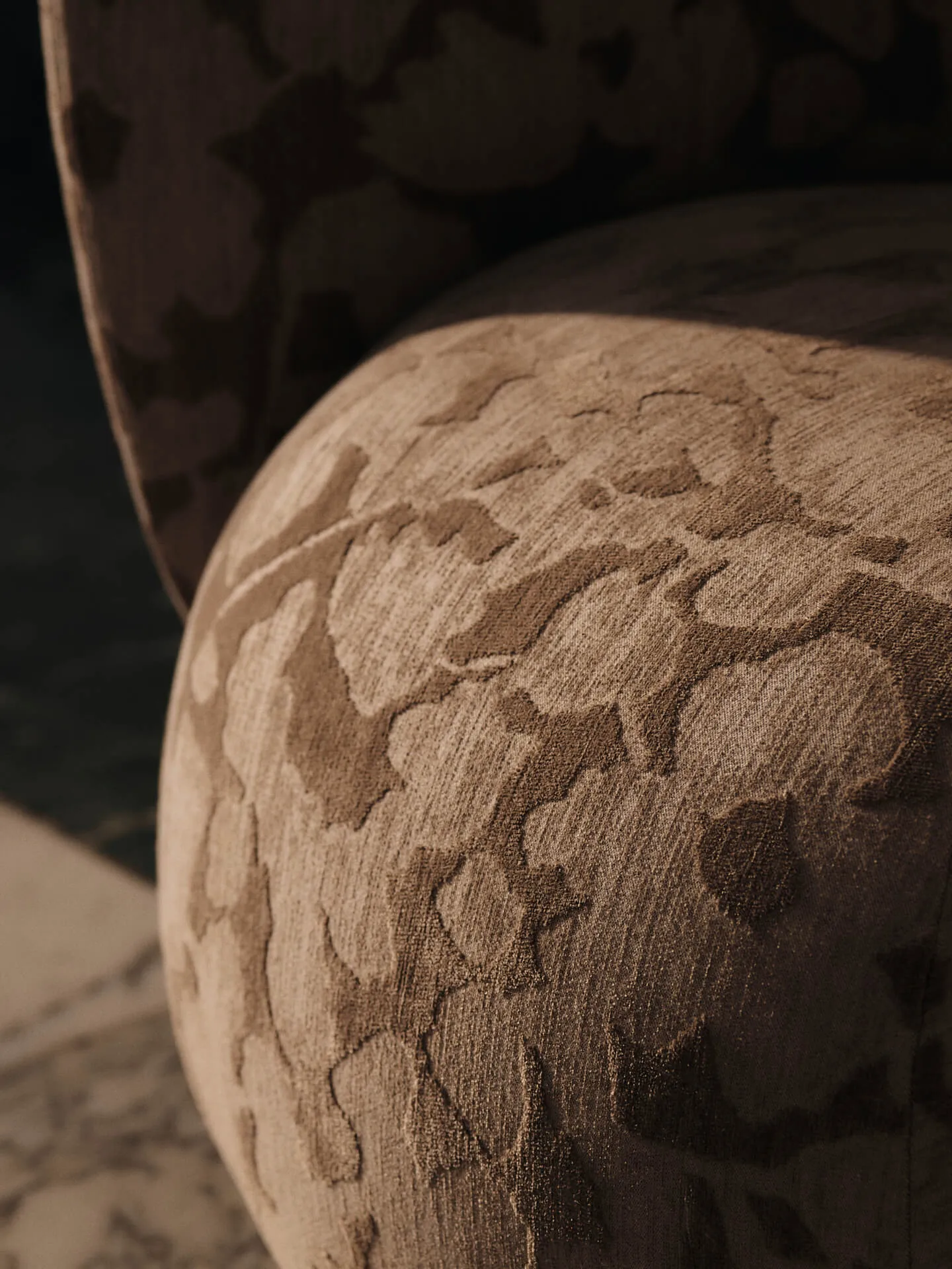 Rico lounge chair Sessel swivel, Cilla-Taupe Ferm Living