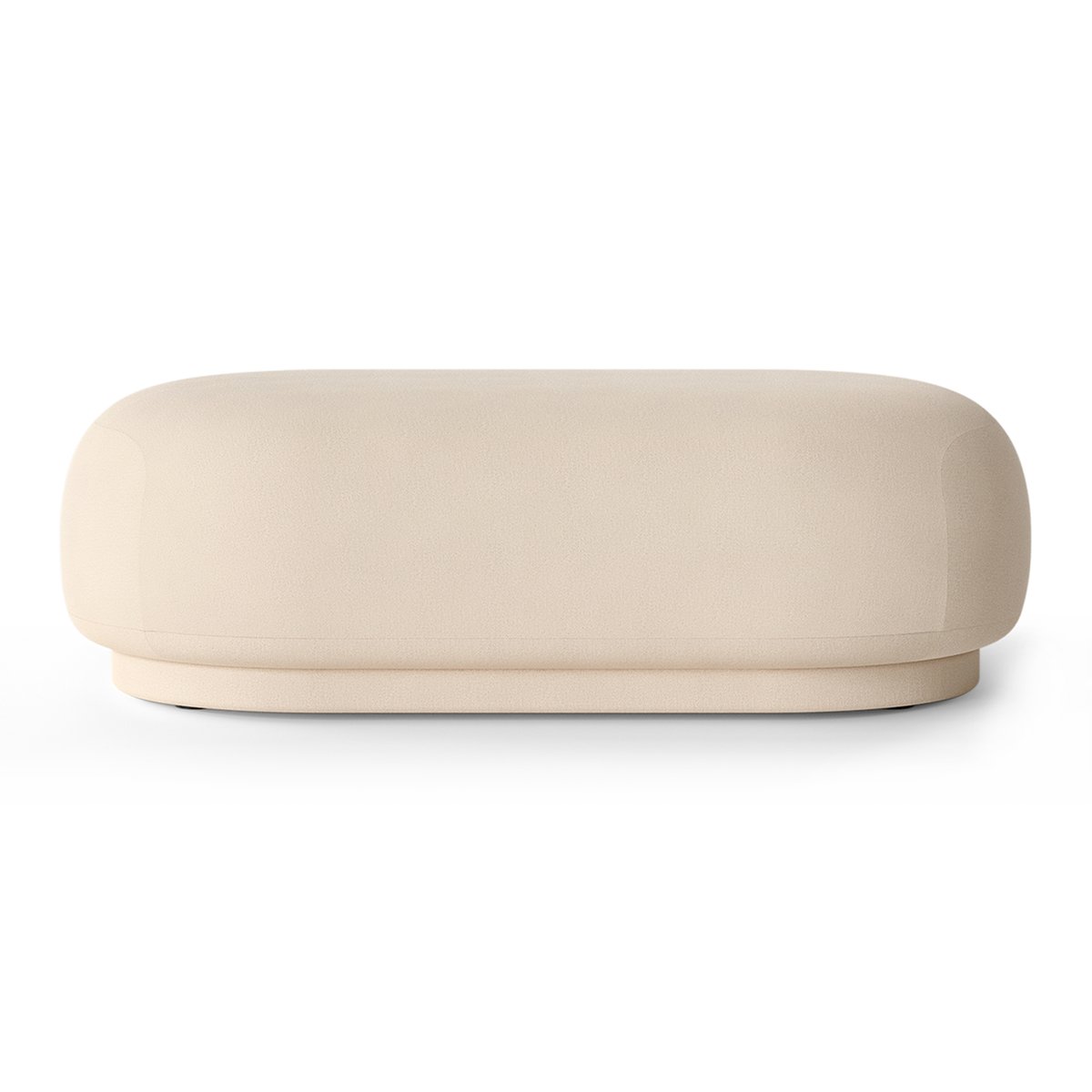 Ferm Living Rico ottoman Brushed offwhite | Skandinavisches Design | Polsterhocker & Poufs | Weiß