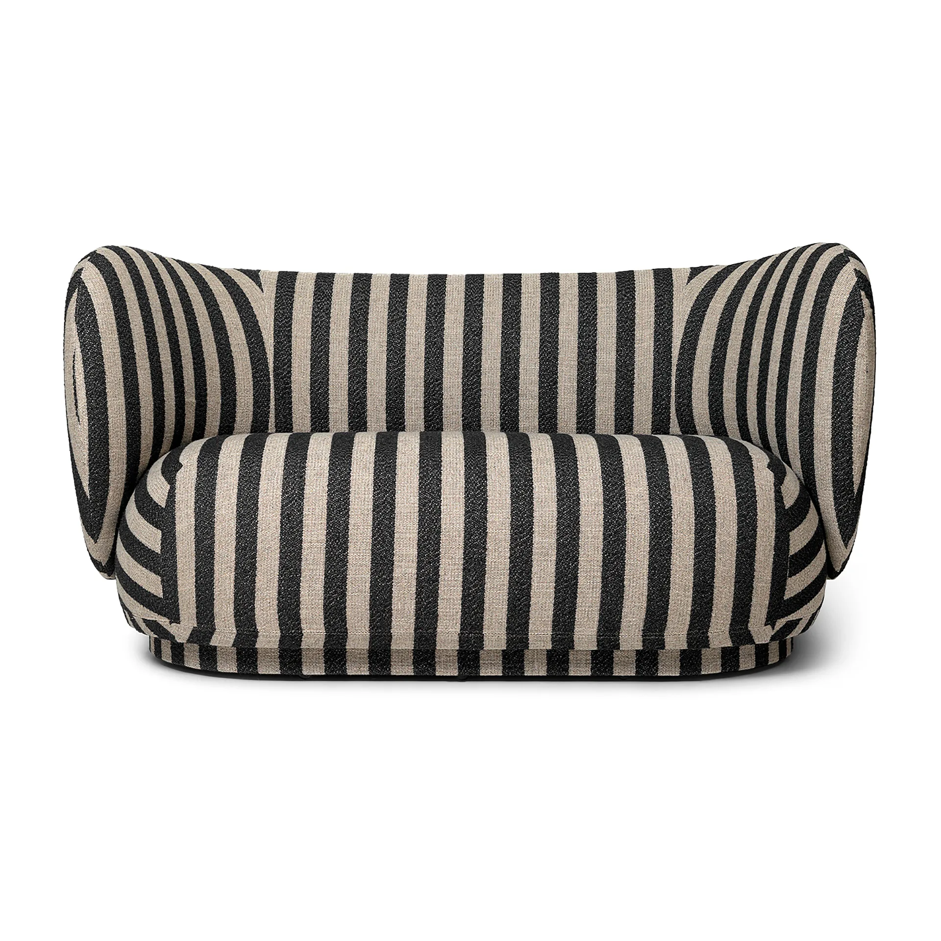 Rico Sofa 2-Sitzer, Louisiana sand black Ferm Living