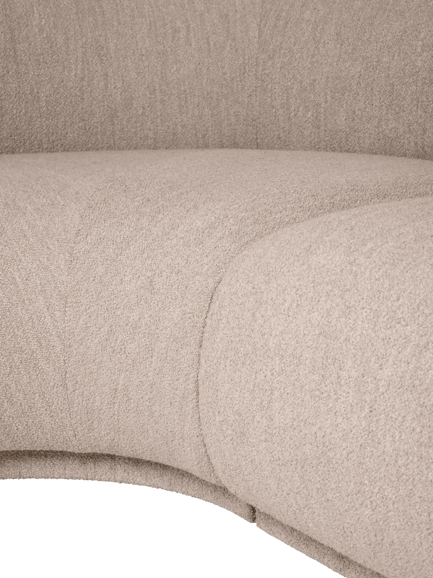 Rico Sofa-Modul Armrest L Soft Bouclé, Natural Ferm Living