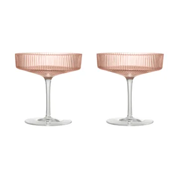 Ripple Champagnerglas 2er Pack - Blush - Ferm Living